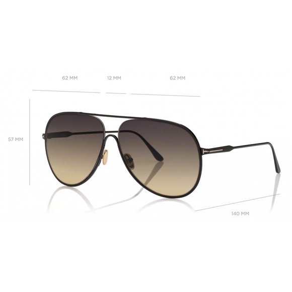 TOM FORD Alec Metal Aviator Sunglasses - Picture 12 of 13
